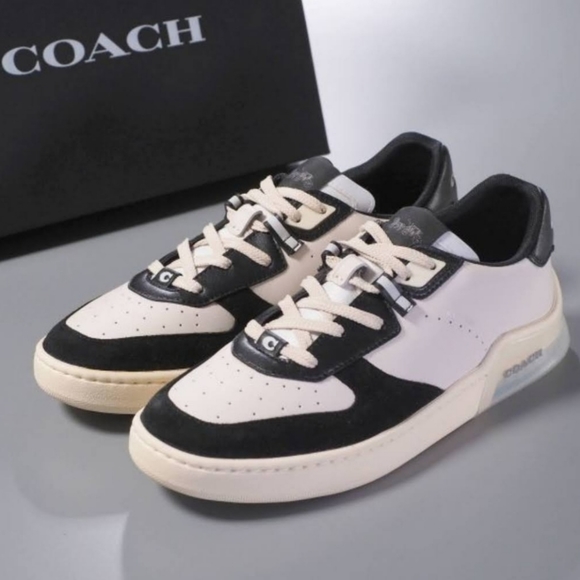 Coach Other - Coach Citysole Court Black & White Suede Leather Low Top Sneakers